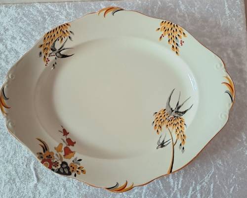 Large Vintage Burleigh Ware Meat Platter- England 428x343mm