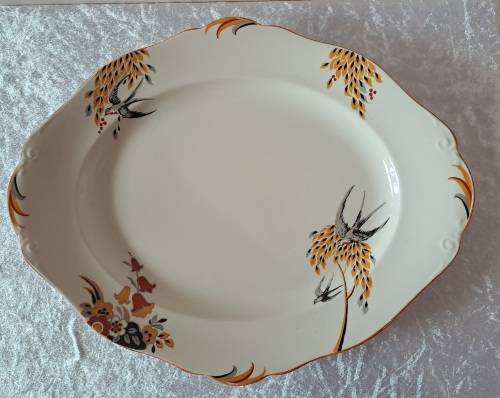 Large Vintage Burleigh Ware Meat Platter- England 428x343mm