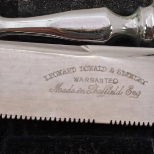 Knife Makers Project !!! Antique Leonard Donald & Stanley Sheffield Carving set handles  detoriated
