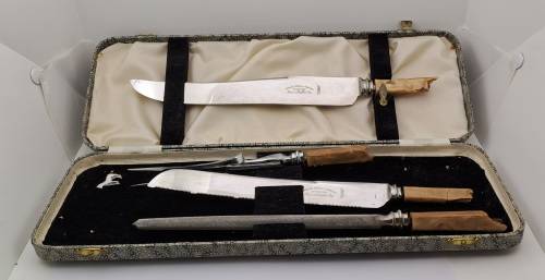 Knife Makers Project !!! Antique Leonard Donald & Stanley Sheffield Carving set handles  detoriated