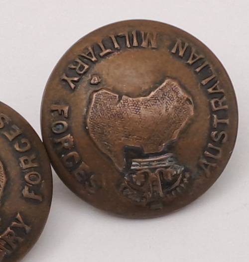2 x  WW1 Australian Military Forces Buttons 20mm