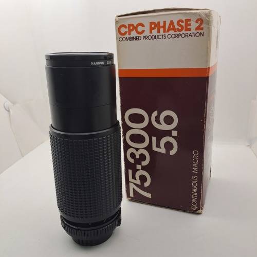 Auto Zoom CPC Phase 2 -75-300mm f5.6 Continuous Mackro Lens  Universal
