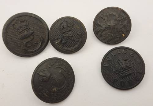 Lot of 5 -Different WW2 British Buttons