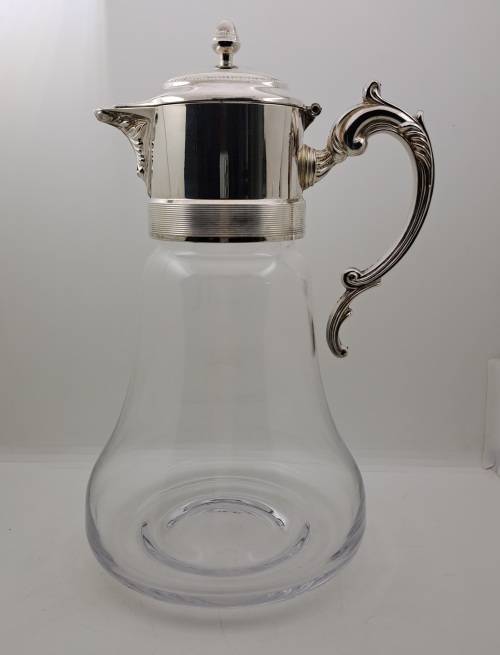For The Elegant Hostess Sheratonn -Chill-It-Pitcher in Luxurious Silverplate and Glass -unused-Italy