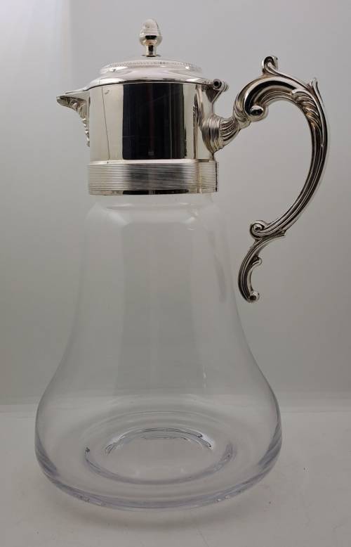 For The Elegant Hostess Sheratonn -Chill-It-Pitcher in Luxurious Silverplate and Glass -unused-Italy