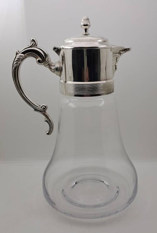 For The Elegant Hostess Sheratonn -Chill-It-Pitcher in Luxurious Silverplate and Glass -unused-Italy