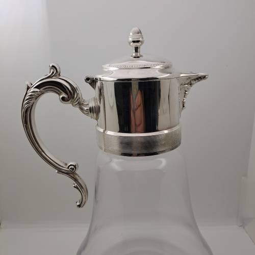 For The Elegant Hostess Sheratonn -Chill-It-Pitcher in Luxurious Silverplate and Glass -unused-Italy