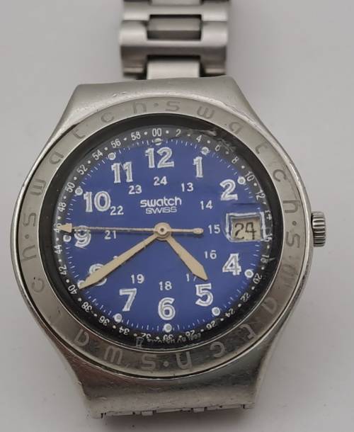 1993 Pre-owned Swiss Swatch Irony Mens Watch -working