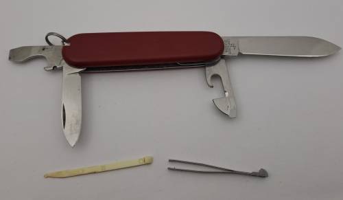 Vintage Victorinox Officier Swiss Army knife  with Toothpick & Tweezer