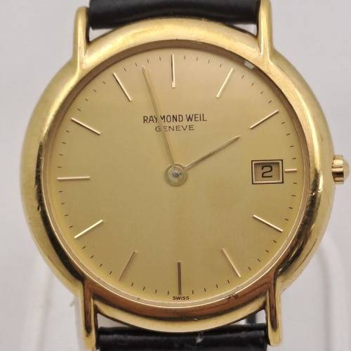 Pre-owned Vintage Mens Raymond Weil 9140 18kt Gold Plated Quartz watch - working