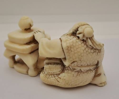Collectable Antique Netsuke Oriental Figurine - Signed by Artist