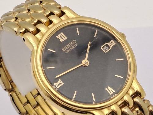 Pre-owned Seiko Quartz watch Japan Movement 7N29 Fo50-Co1-in Case-Working