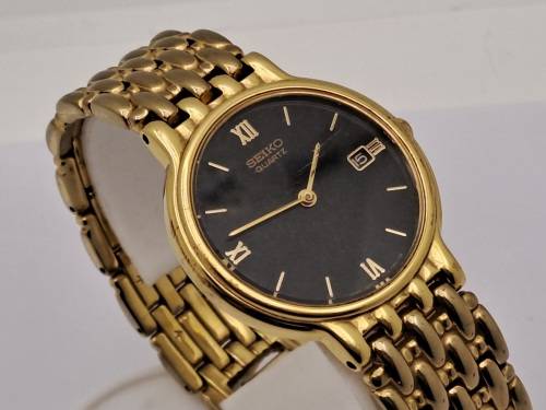 Pre-owned Seiko Quartz watch Japan Movement 7N29 Fo50-Co1-in Case-Working