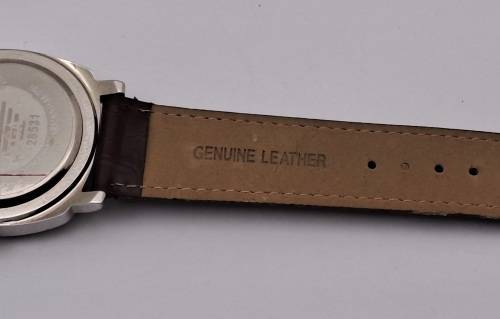 Pre-owned Emperio Armani X-Large Mens Fashion 10ATM Quartz Watch -working