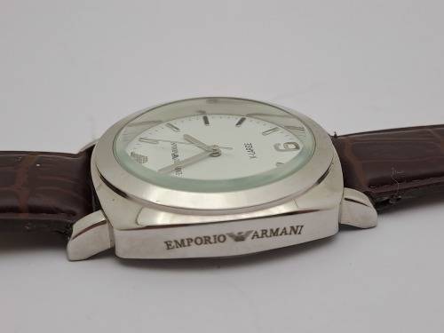Pre-owned Emperio Armani X-Large Mens Fashion 10ATM Quartz Watch -working