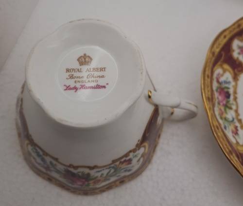 Vintage Royal Albert Lady Hamilton trio Bone China -England - (3 Available) excellent condition