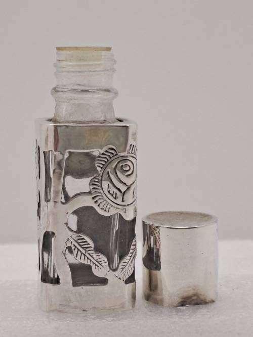 Vintage .925 Sterling Silver Hecho en Mexico Perfume Bottle