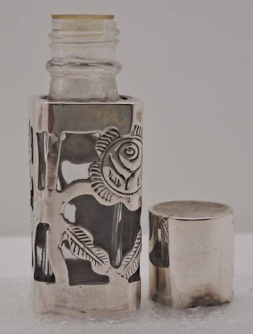 Vintage .925 Sterling Silver Hecho en Mexico Perfume Bottle