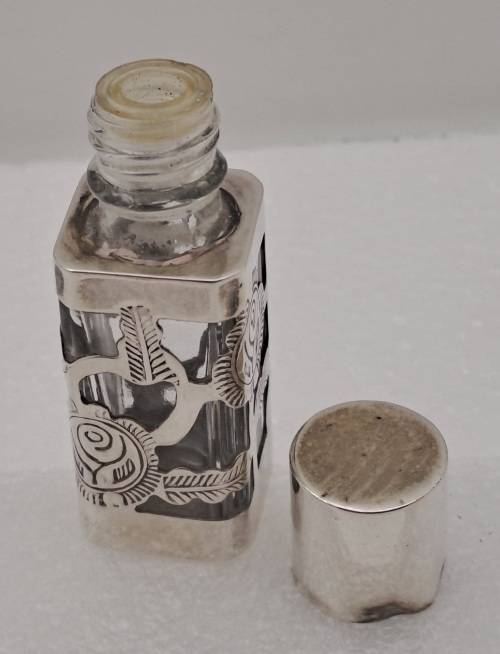 Vintage .925 Sterling Silver Hecho en Mexico Perfume Bottle