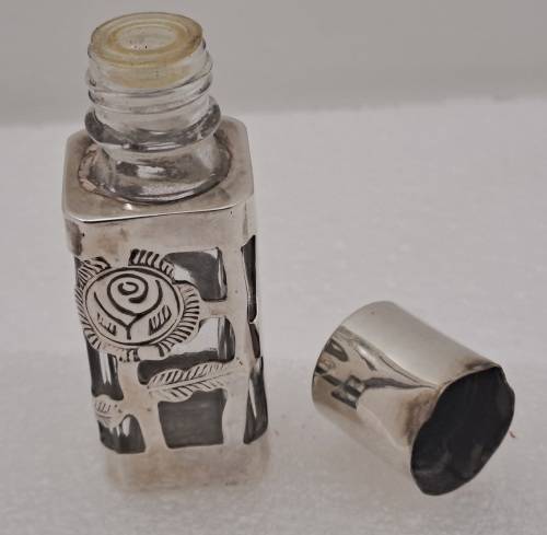 Vintage .925 Sterling Silver Hecho en Mexico Perfume Bottle