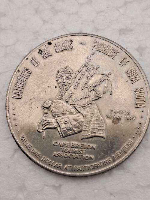 Collectable 1979  Canada MacPuffin Dollar Cape Breton Island, Nova Scotia- Tade Token