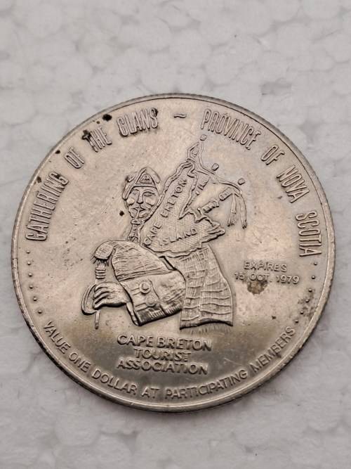 Collectable 1979  Canada MacPuffin Dollar Cape Breton Island, Nova Scotia- Tade Token