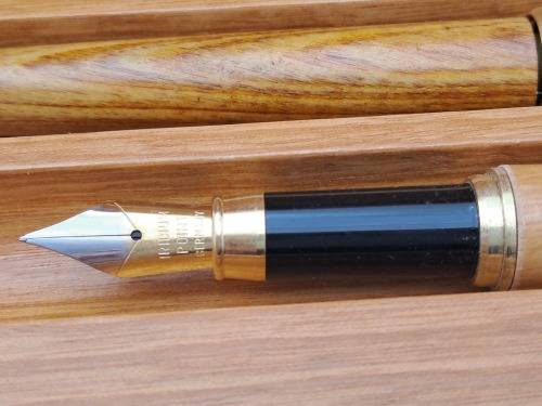 Wood Pen Set- Ballpoint Pen, Fountain Pen with Iridium Point Germany and letter opener in Case