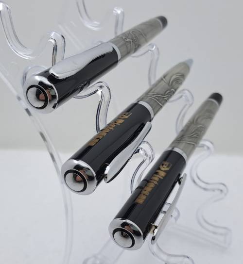 Pen Gift Set- Ballpoint Pen,Rollerball and  Fountain Pen with Iridium Point in Leather Case