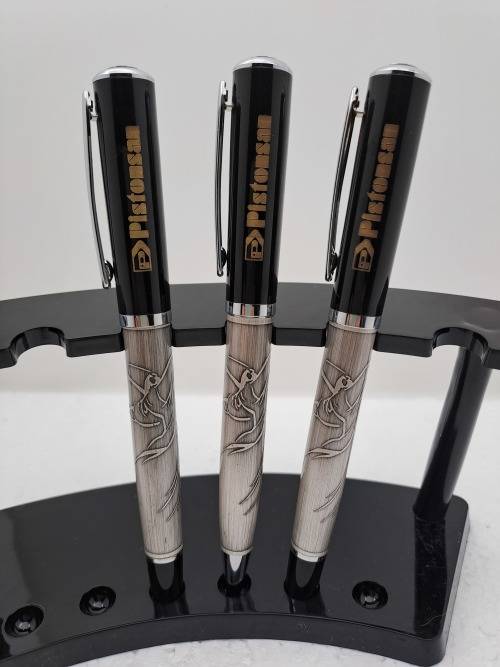 Pen Gift Set- Ballpoint Pen,Rollerball and  Fountain Pen with Iridium Point in Leather Case