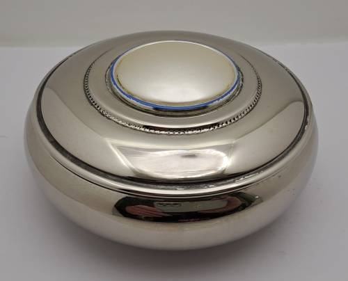 Vintage Silver plated Trinket box -5,5cm x 12cm