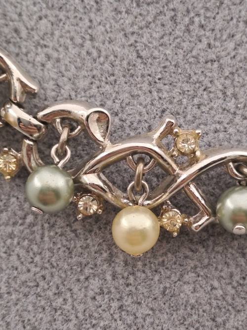 Vintage Trifari  Pearl Necklace with Matching Earrings -Made in Italy