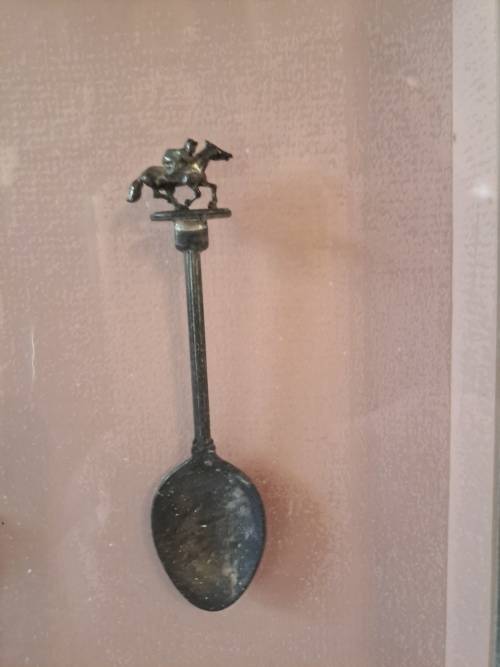 Silver Keyring & 2 Silver Spoons Arlington International Racecourse Sept.2 1990 Million X -Framed