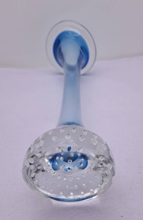Beautiful Vintage blue Murano Vase 21cm x 7,3cm
