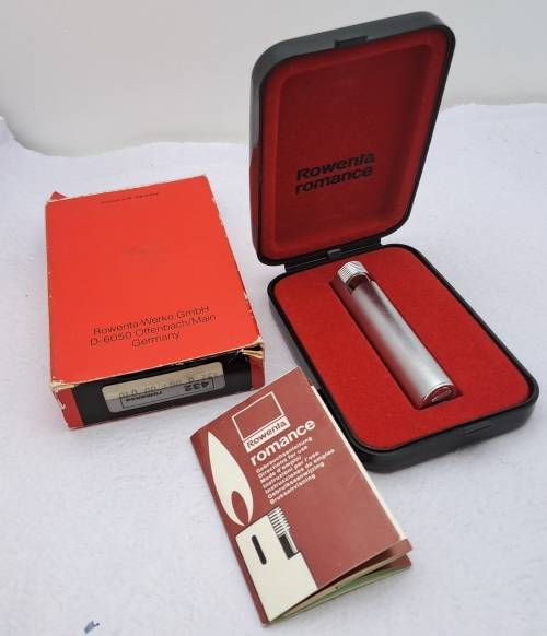 Vintage Rowenta Romance Lighter still in Case -seems to be unused -need Gas