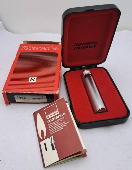 Vintage Rowenta Romance Lighter still in Case -seems to be unused -need Gas