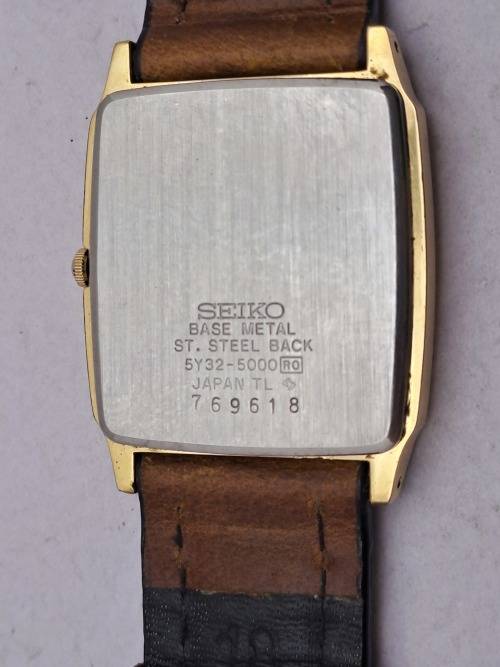 Pre-Owned Seiko Quartz 5Y32-5000 Watch - Leather Strap   -Working
