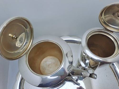 5 Pc Antique / Vintage Mappin & Web Silver Plate Tea and Coffee Set. W27559 -Sheffield England.