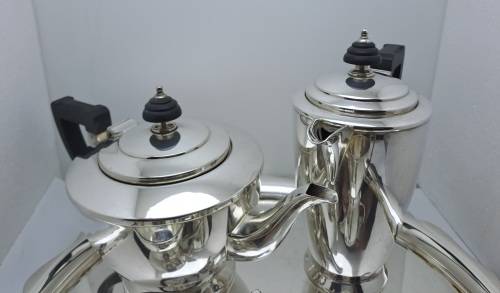 5 Pc Antique / Vintage Mappin & Web Silver Plate Tea and Coffee Set. W27559 -Sheffield England.