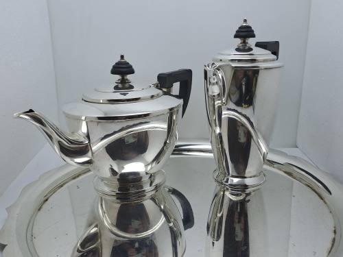 5 Pc Antique / Vintage Mappin & Web Silver Plate Tea and Coffee Set. W27559 -Sheffield England.