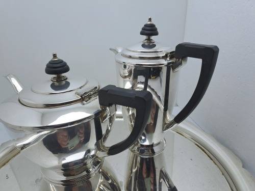 5 Pc Antique / Vintage Mappin & Web Silver Plate Tea and Coffee Set. W27559 -Sheffield England.