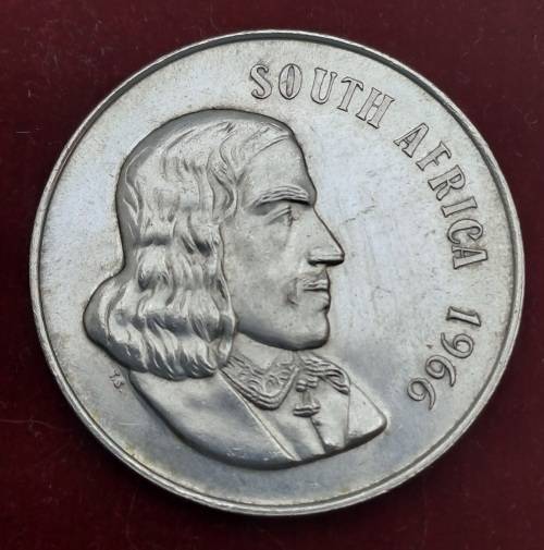 1966 South Africa Silver  1 Rand English legend - SOUTH AFRICA