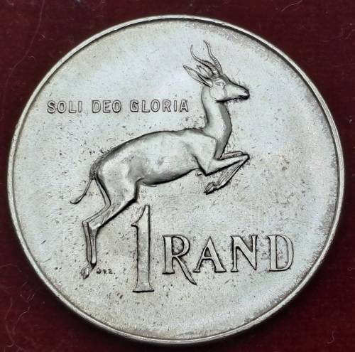 1966 South Africa Silver  1 Rand English legend - South AFRICA