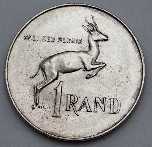 1966 South Africa Silver  1 Rand English legend - South AFRICA