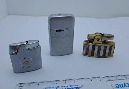3 Vintage Ronson Lighters -Not Serviced -Not Tested