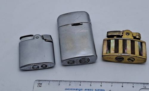 3 Vintage Ronson Lighters -Not Serviced -Not Tested