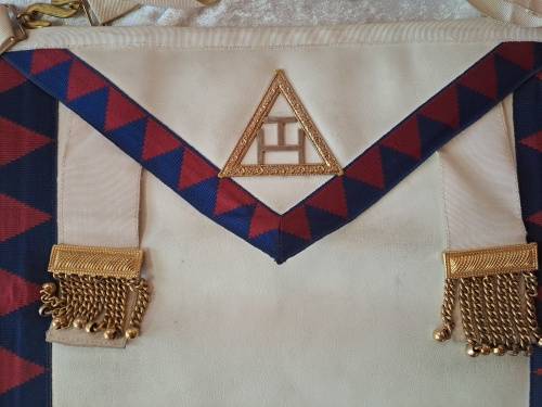 Vintage Masonic  - Leather Apron --Needs cleaning 39cm x34cm (Free Mason)