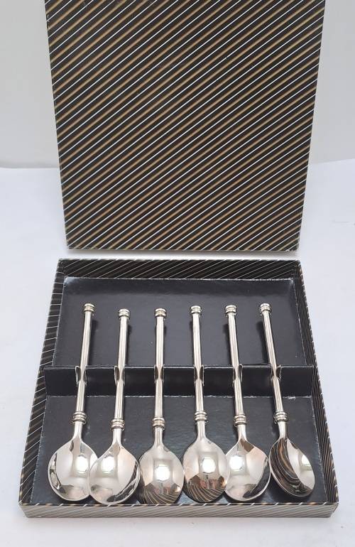 6 Vintage Coffee Spoons still in Box -Unused