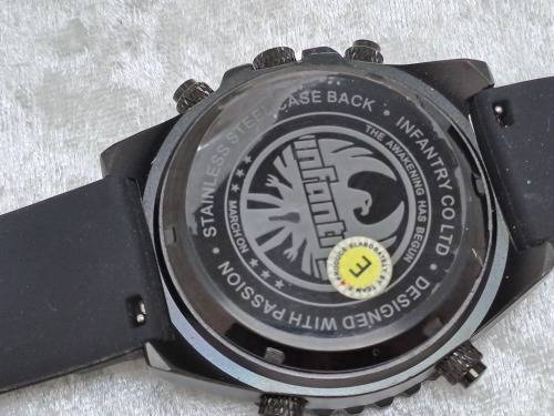 Big Face Mens watch with rubber band -working -Unused (see description)
