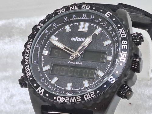 Big Face Mens watch with rubber band -working -Unused (see description)