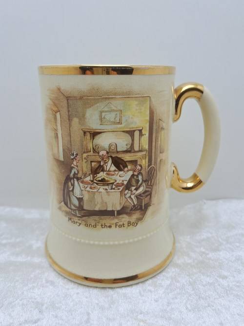 Vintage Arthur Wood Porcelain Tankard No 3752 Mary and the Fat Boy.